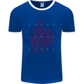 Freedom Machines Skull Mens Ringer T-Shirt FotL Royal Blue/White