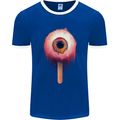 Eyesicle Horror Hangover Eye Gothic Demon Mens Ringer T-Shirt FotL Royal Blue/White