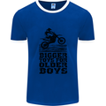 Motocross Bigger Toys Older Boys MotoX Mens Ringer T-Shirt FotL Royal Blue/White