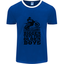 Motocross Bigger Toys Older Boys MotoX Mens Ringer T-Shirt FotL Royal Blue/White
