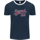 Legend Since 64th Birthday 1959 Mens Ringer T-Shirt FotL Navy Blue/White