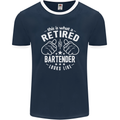 This Is What a Retired Bartender Looks Like Mens Ringer T-Shirt FotL Navy Blue/White