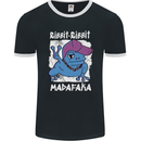 Ribbit Madafaka Funny Gangster Frog Mens Ringer T-Shirt FotL Black/White