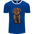 Dogs Cute Labradoodle Puppy Mens Ringer T-Shirt FotL Royal Blue/White