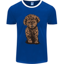 Dogs Cute Labradoodle Puppy Mens Ringer T-Shirt FotL Royal Blue/White