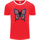 American Butterfly Flag USA July 4th Mens Ringer T-Shirt FotL Red/White