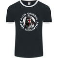 St Georges Day For Queen & Country England Mens Ringer T-Shirt FotL Black/White