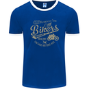 Bikers Speedway Racing Mens Ringer T-Shirt FotL Royal Blue/White