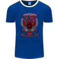 Fight Warriors Mixed Martial Arts MMA Mens Ringer T-Shirt FotL Royal Blue/White