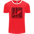 Scuba Barcode Diving Diver Dive Funny Mens Ringer T-Shirt FotL Red/White