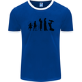 Funny Child to Mother Evolution Mothers Day Mens Ringer T-Shirt FotL Royal Blue/White