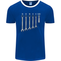 Beer Spanners Funny Mechanic Alcohol DIY Mens Ringer T-Shirt FotL Royal Blue/White