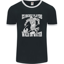 Ice Hockey Players Walk On Water Mens Ringer T-Shirt FotL Black/White