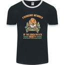 Funny Lazy Couch Potato Watchng TV & Movies Mens Ringer T-Shirt FotL Black/White