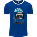 Old School 80s Music Cassette Retro 90s Mens Ringer T-Shirt FotL Royal Blue/White