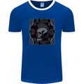 In Music We Trust Punk Rock Skull Mens Ringer T-Shirt FotL Royal Blue/White