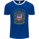All Men Are Born Equal American America USA Mens Ringer T-Shirt FotL Royal Blue/White