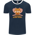 Red Panda Bear Funny Sleep Sleeping Mens Ringer T-Shirt FotL Navy Blue/White