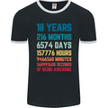 18th Birthday 18 Year Old Mens Ringer T-Shirt FotL Black/White