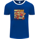 Funny Firework Bonfire Night Guy Fawkes Mens Ringer T-Shirt FotL Royal Blue/White