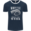 Whistle While You Work Turbo Cars Mens Ringer T-Shirt FotL Navy Blue/White