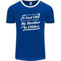 My Brother is Older 30th 40th 50th Birthday Mens Ringer T-Shirt FotL Royal Blue/White