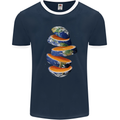 Our Orange Planet Earth Mens Ringer T-Shirt FotL Navy Blue/White