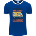 Funny Alcohol Caravanning Caravan Beer Mens Ringer T-Shirt FotL Royal Blue/White