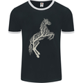 Tree Horse Ecology Equestrian Mens Ringer T-Shirt FotL Black/White