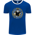 A Viking Man Mens Ringer T-Shirt FotL Royal Blue/White