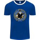 A Viking Man Mens Ringer T-Shirt FotL Royal Blue/White
