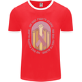 Breast Cancer Awareness Fights Alone Mens Ringer T-Shirt FotL Red/White