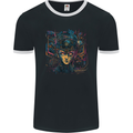 Futuristic Cyberpunk Girl Crypto Alien, Mens Ringer T-Shirt FotL Black/White