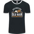 An Old Man Tennis Racket Player Mens Ringer T-Shirt FotL Black/White