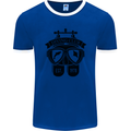 Scuba Diving Club Diver Deep Sea Wreck Mens Ringer T-Shirt FotL Royal Blue/White