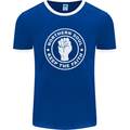 Northern Soul Keeping the Faith Dancing Mens Ringer T-Shirt FotL Royal Blue/White