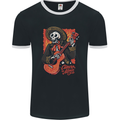 Mariachi Skeleton Cinco De Mayo Skull Mens Ringer T-Shirt FotL Black/White