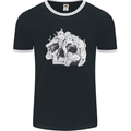 A Skull Made of Cats Mens Ringer T-Shirt FotL Black/White