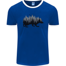 A Hedgehog Depicting a Forest Mens Ringer T-Shirt FotL Royal Blue/White