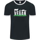 Vegan Field Mens Ringer T-Shirt FotL Black/White