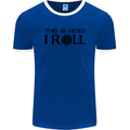 This Is How I Roll RPG Role Playing Games Mens Ringer T-Shirt FotL Royal Blue/White