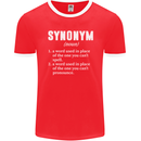 Synonym Funny Definition Slogan Mens Ringer T-Shirt FotL Red/White