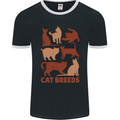 Cat Breeds Mens Ringer T-Shirt FotL Black/White