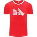 The Golfather Funny Golfer Golf Fathers Day Mens Ringer T-Shirt FotL Red/White