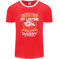 Daddy Is My Favourite Funny Fathers Day Mens Ringer T-Shirt FotL Red/White