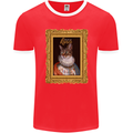 The One True Cat King Funny Mens Ringer T-Shirt FotL Red/White