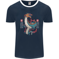 Chinese Zodiac Shengxiao Year of the Dragon Mens Ringer T-Shirt FotL Navy Blue/White