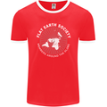 Flat Earth Society Members Around the Globe Mens Ringer T-Shirt FotL Red/White