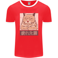 A Tired Cat Mens Ringer T-Shirt FotL Red/White