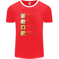 Eat Sleep Anime Repeat Mens Ringer T-Shirt FotL Red/White